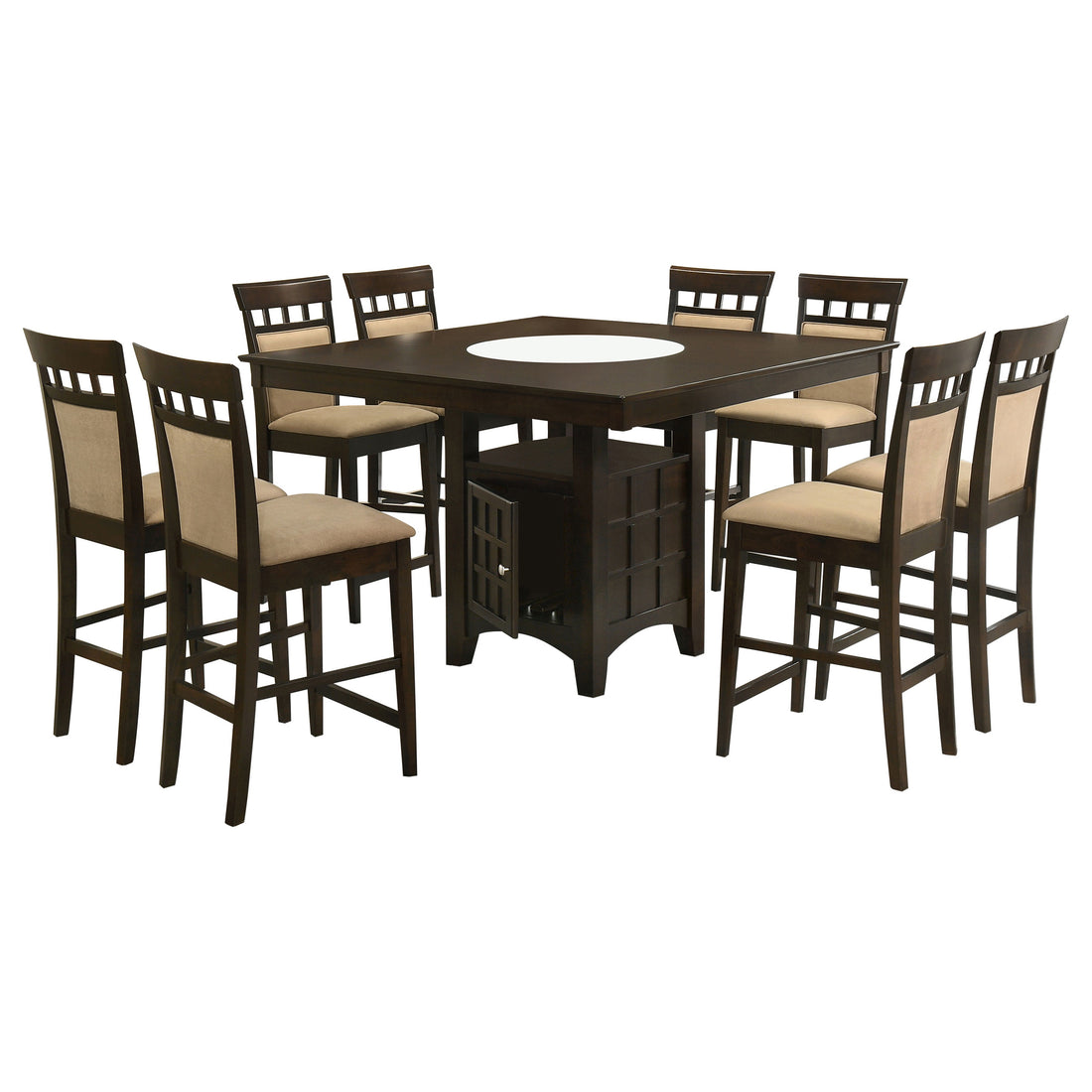 Gabriel 9-piece Square Counter Height Dining Set - Cappuccino