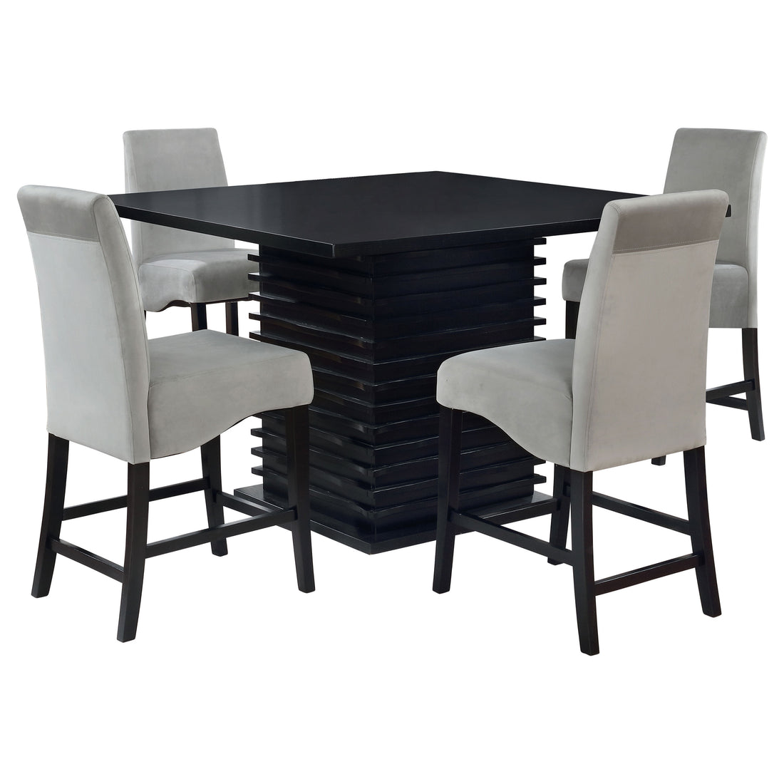 Stanton 5-piece Square Counter Height Dining Table Set - Grey