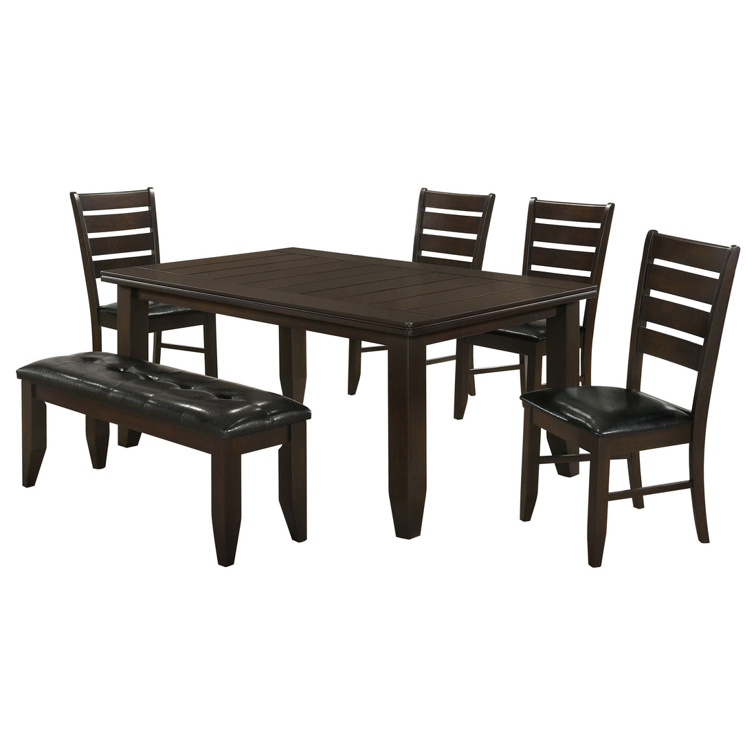 Dalila 6-piece Rectangular Dining Table Set - Cappuccino