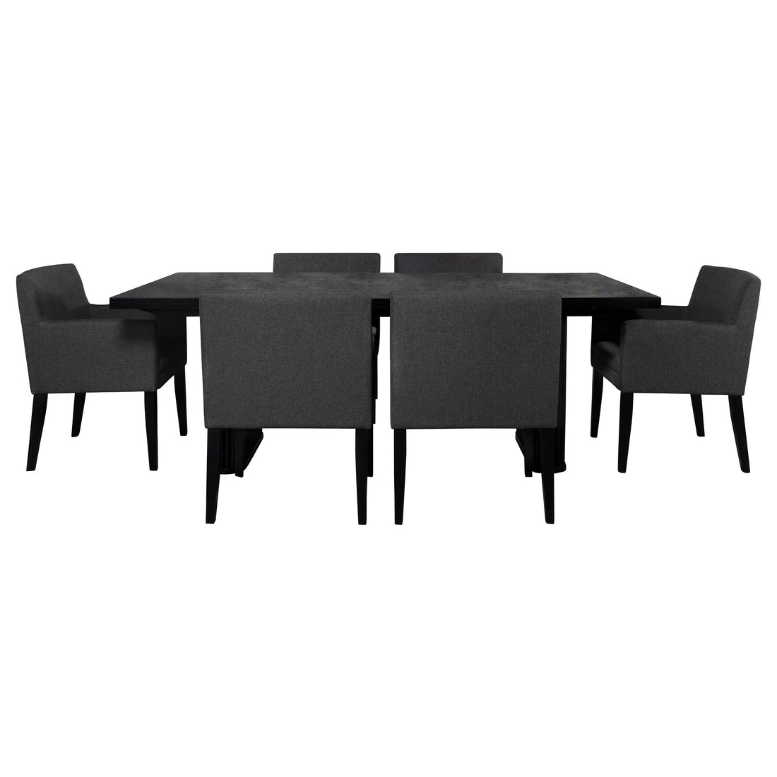 Catherine 7-piece Rectangular Dining Table Set - Black