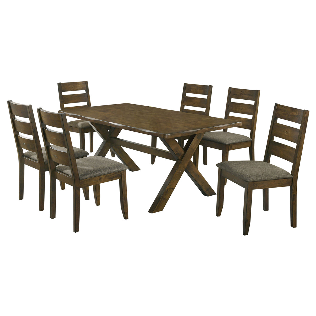 Alston 7-piece Rectangular Dining Table Set - Knotty Nutmeg