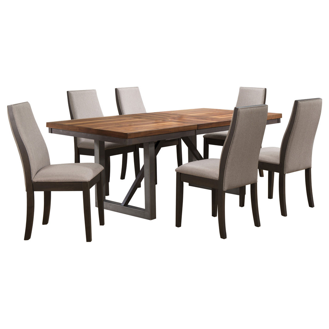 Spring Creek 7-piece Rectangular Dining Table Set - Taupe