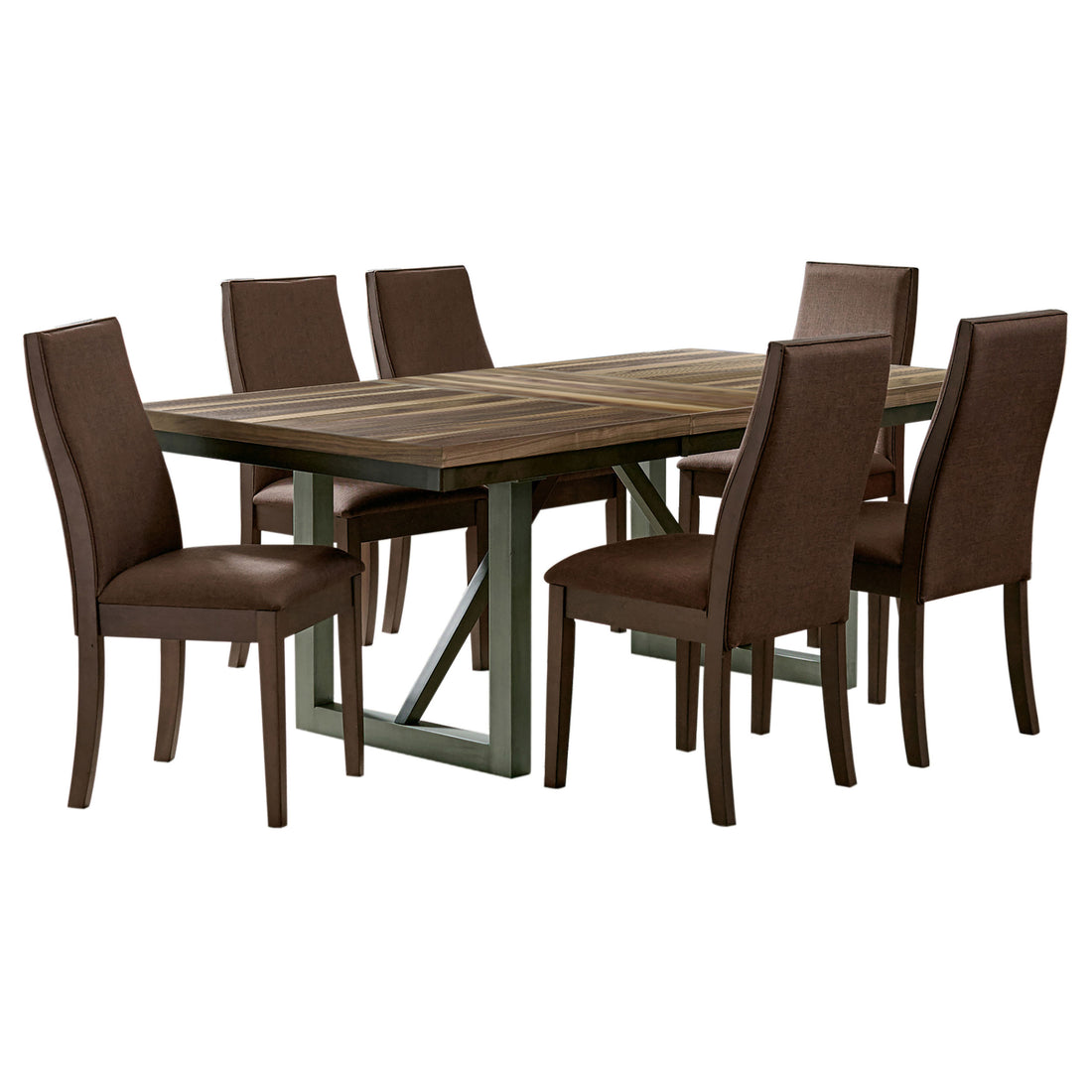 Spring Creek 7-piece Rectangular Dining Table Set - Chocolate