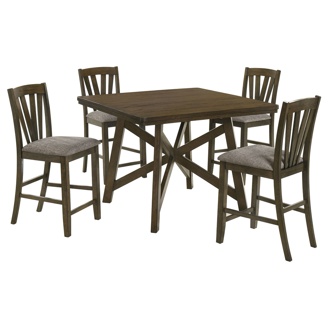 Canfield 5-piece 47-inch Counter Height Dining Set - Brown