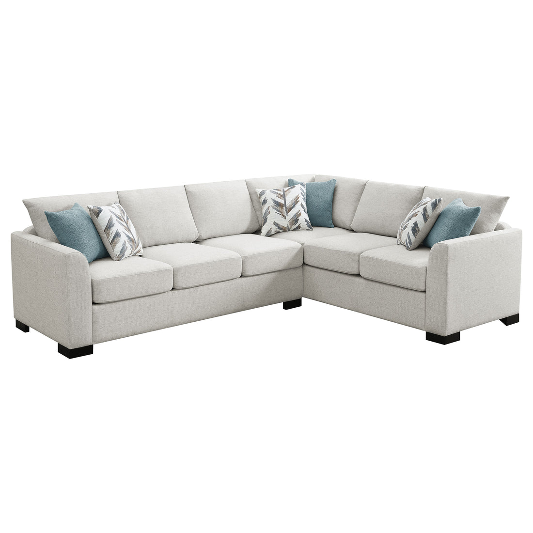 Ashford Chenille Upholstered Sleeper Sectional Sofa - Greige
