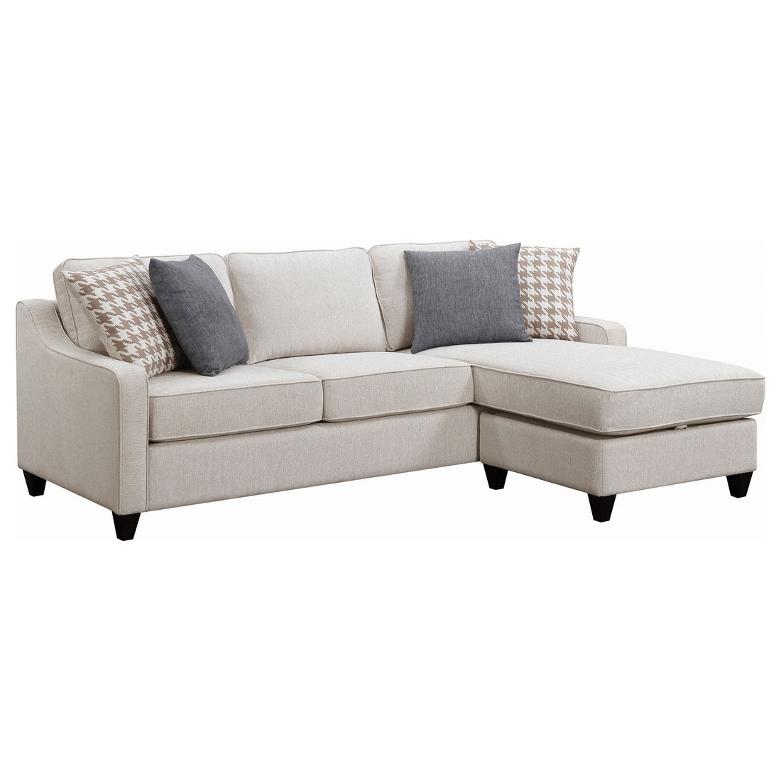 Main product image Mcloughlin Upholstered Sloped Arm Sectional Sofa - Platinum