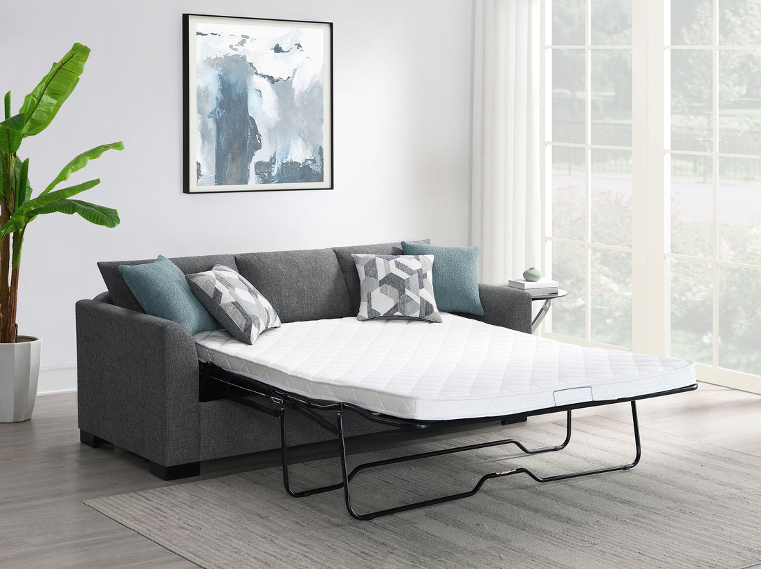 Storey Upholstered Sleeper Sectional Chaise Sofa - Grey