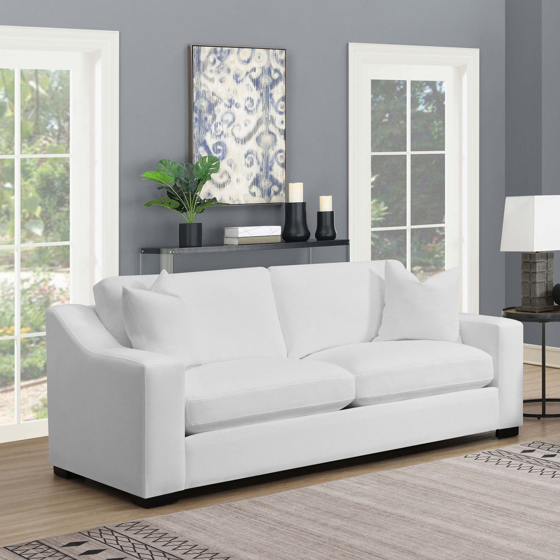 Ashlyn Fabric Upholstered Track Arm Sofa