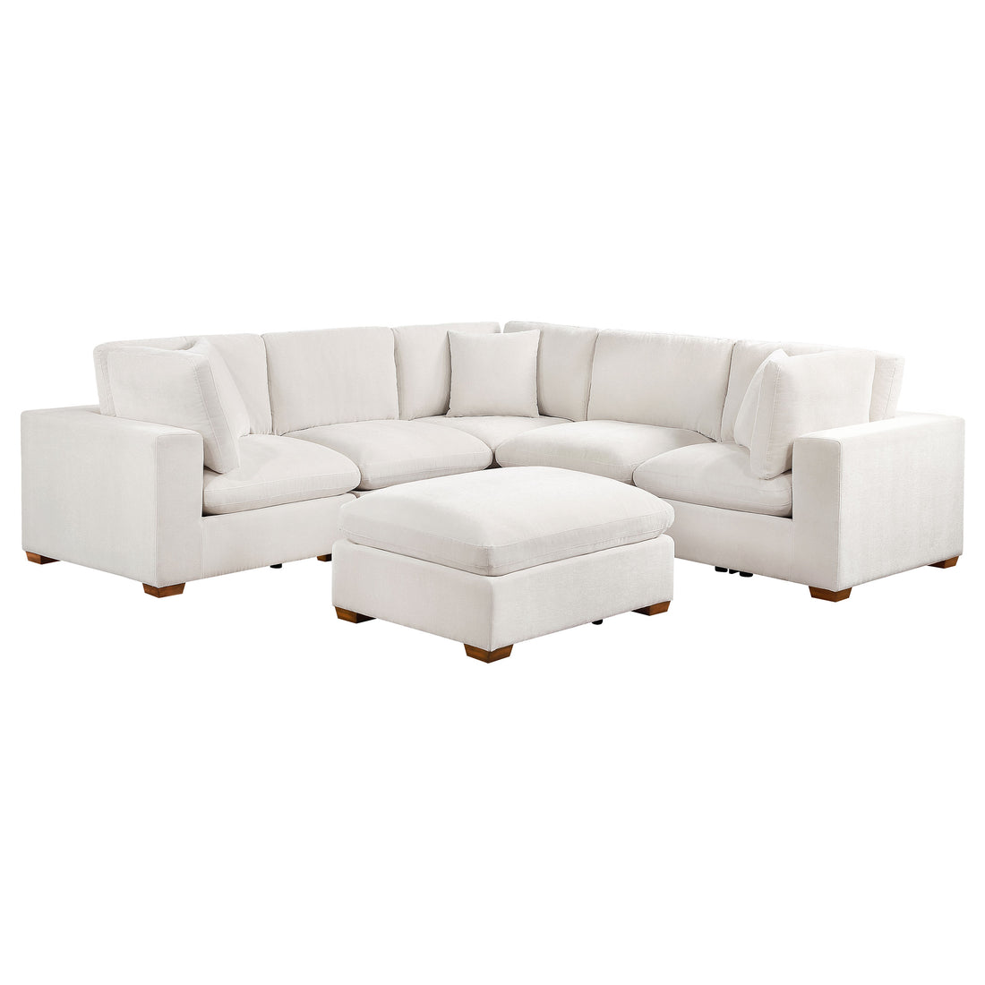 Lakeview 6-piece Upholstered Modular Sectional Sofa - Ivory