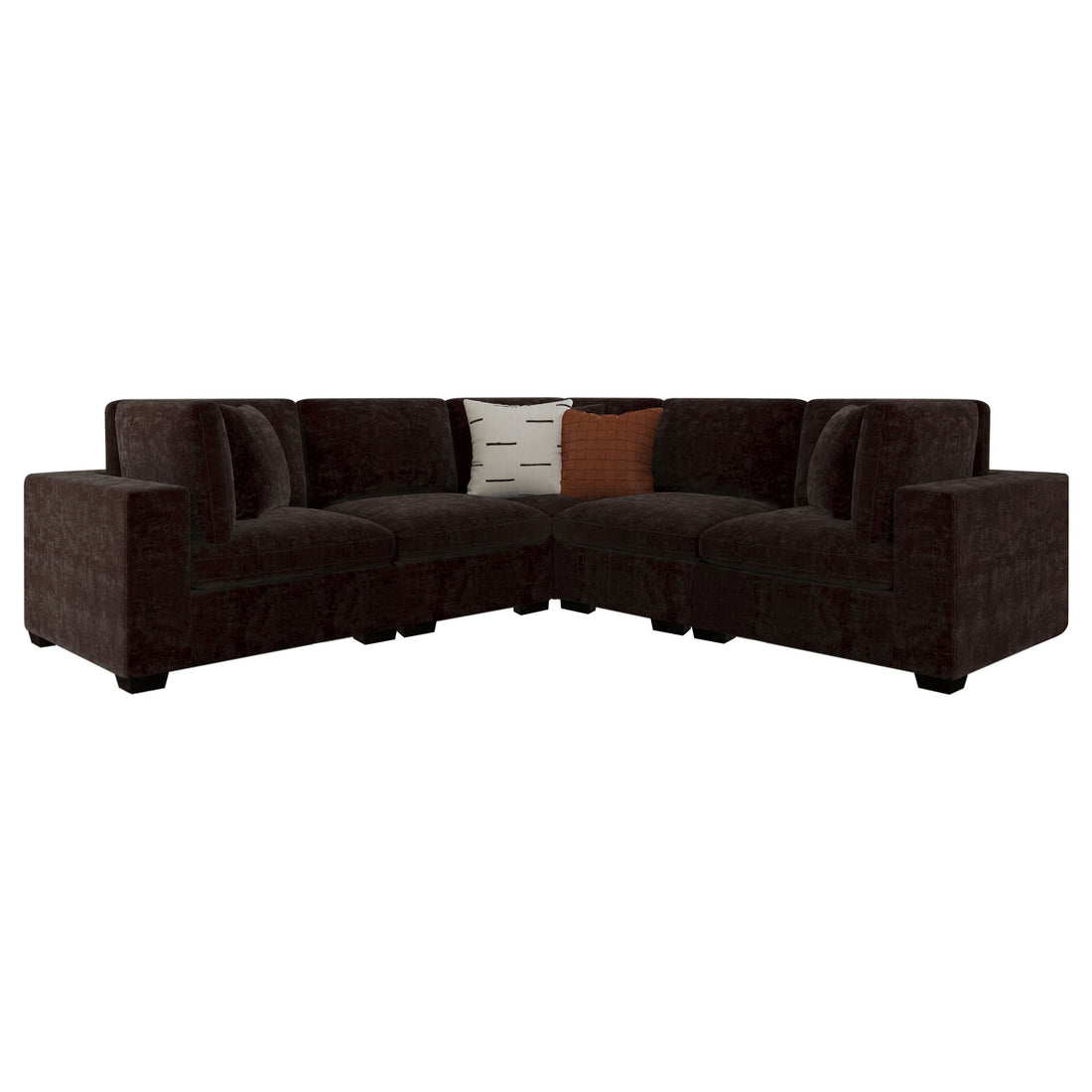 Lakeview 6-piece Upholstered Modular Sectional - Chocolate
