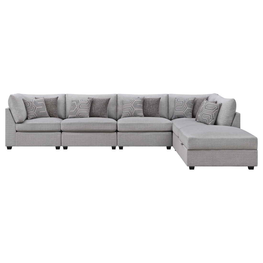 Cambria 6-piece Upholstered Modular Sectional Sofa - Grey