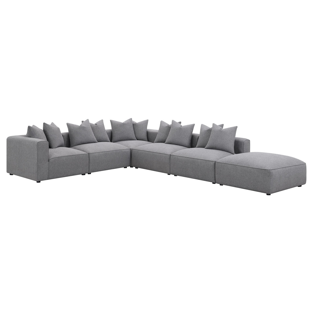 Jennifer 6-piece Upholstered Modular Sectional - Grey
