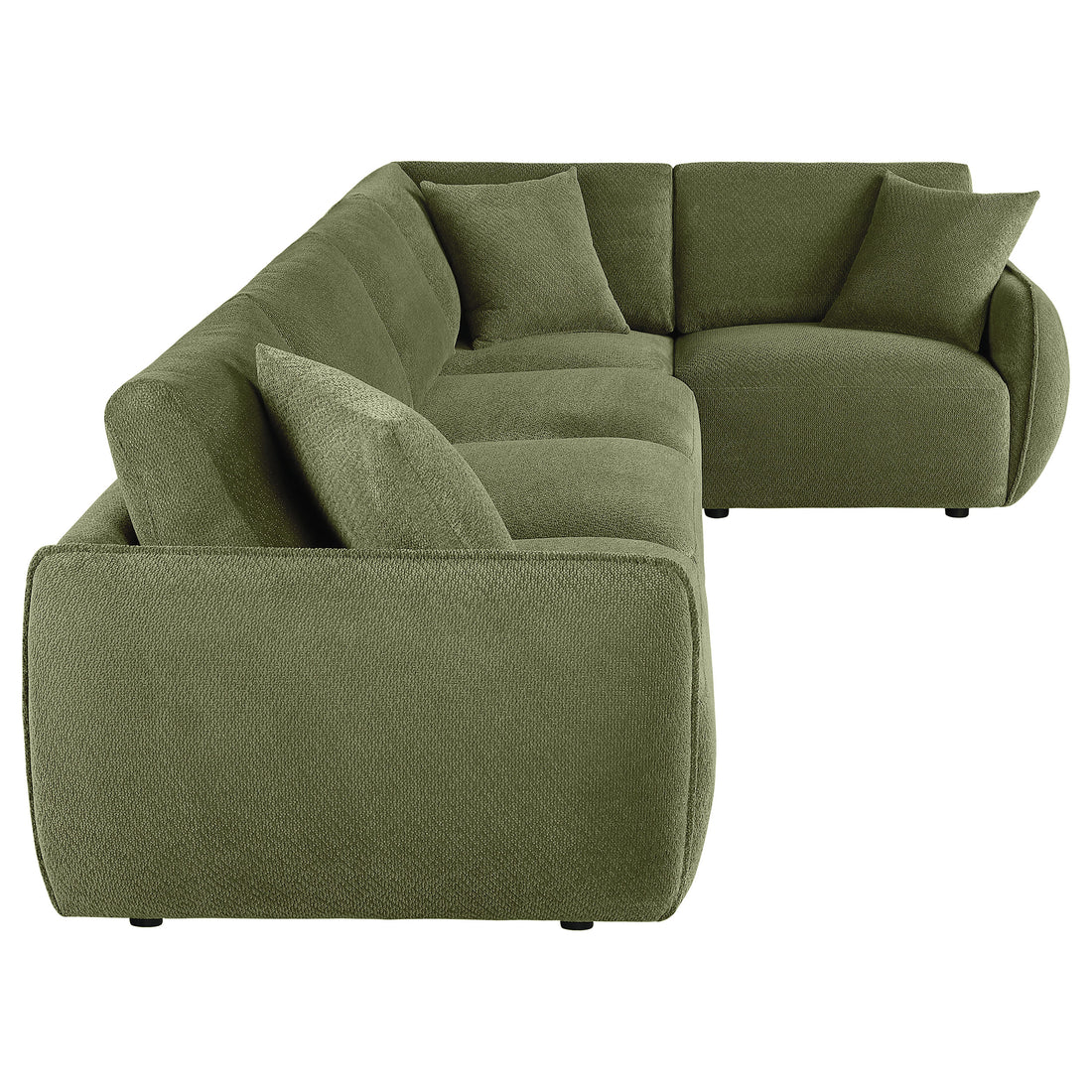 Elysia 5-piece Chenille Upholstered Modular Sectional Sofa - Green