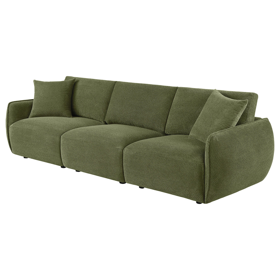 Elysia Chenille Upholstered Modular Lounge Sofa - Green