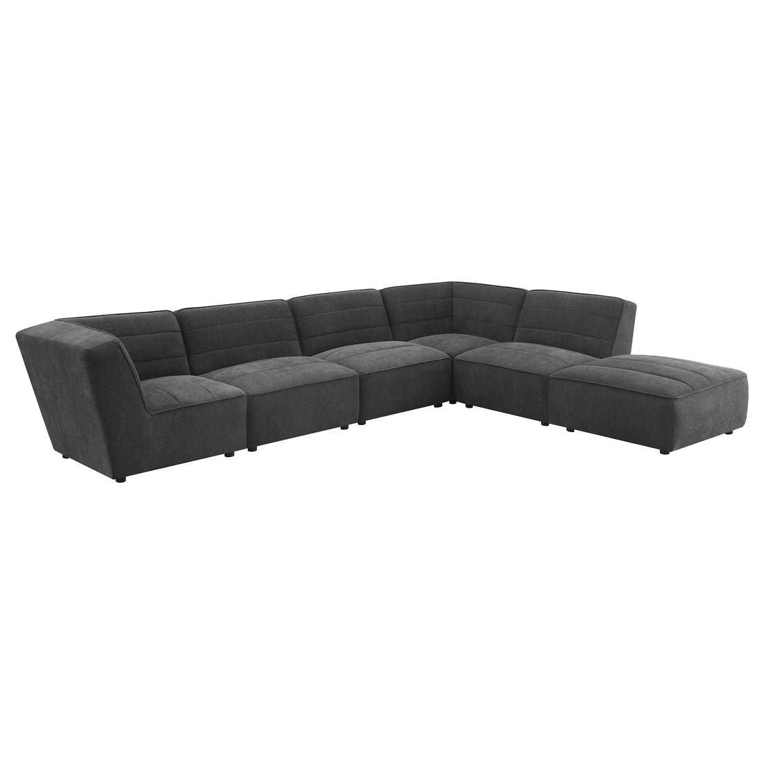 Sunny 6-piece Upholstered Modular Sectional Sofa - Charcoal