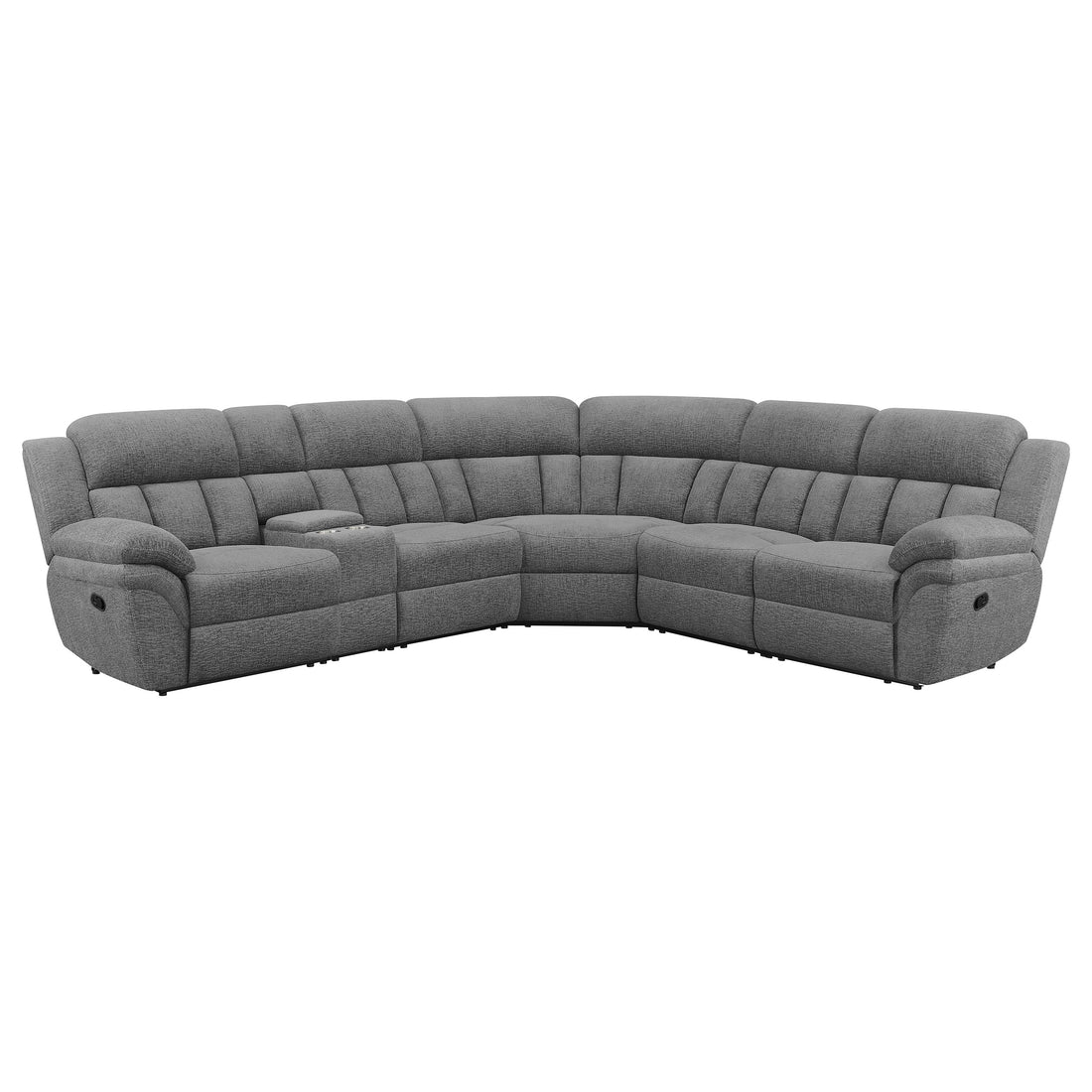 Bahrain 6-piece Modular Reclining Sectional Sofa - Charcoal