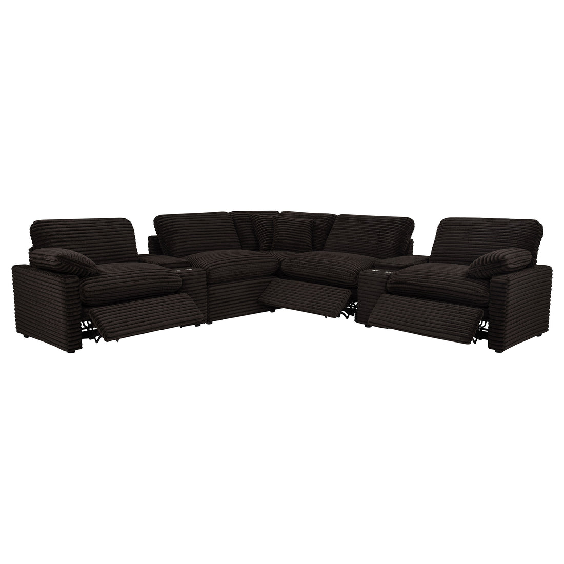Collins 7-piece Modular Power Reclining Sectional - Chocolate Brown