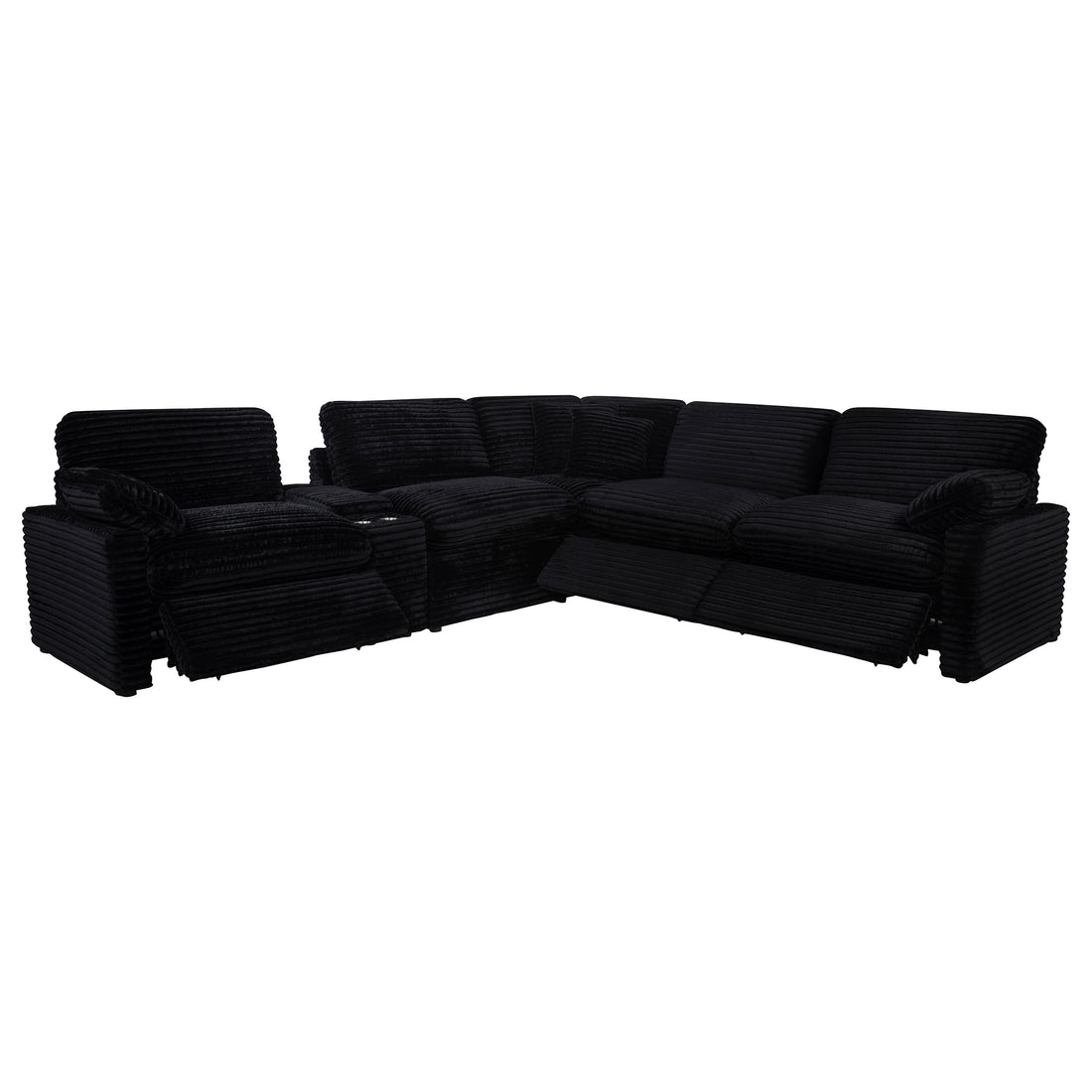 Collins 6-piece Modular Power Reclining Sectional - Black