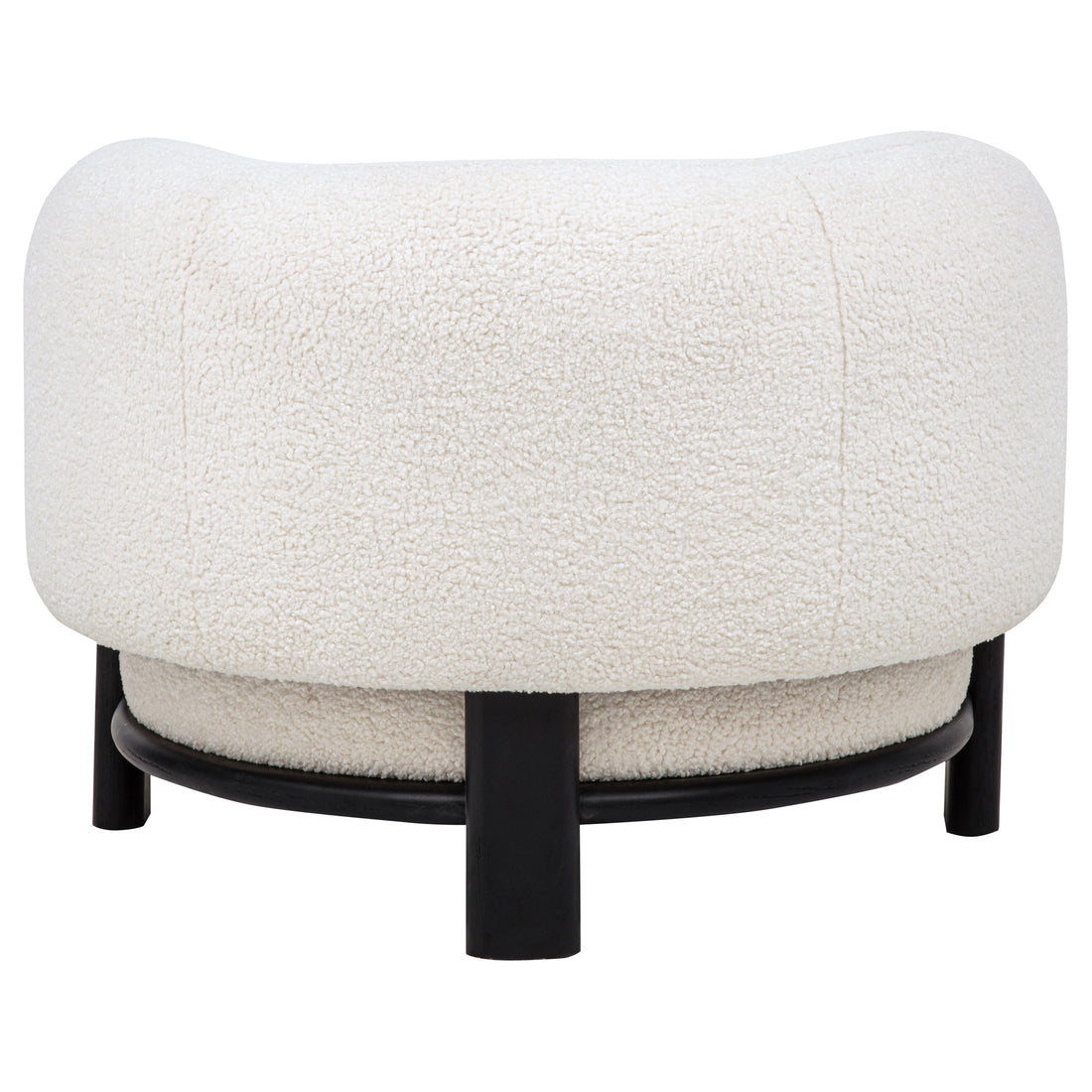 Lawler Upholstered Barrel Back Accent Chair Ivory and Black