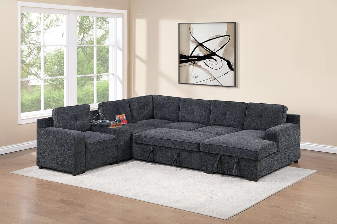 4-Piece Convertible Sectional