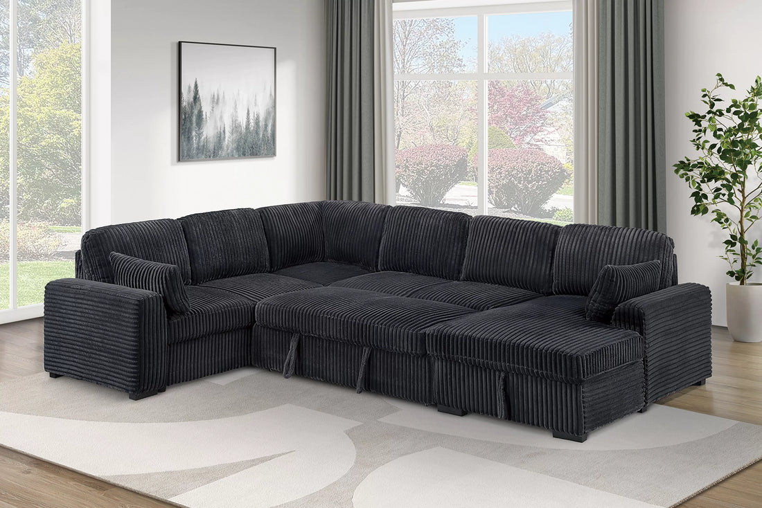 4-Piece Convertible Sectional Set