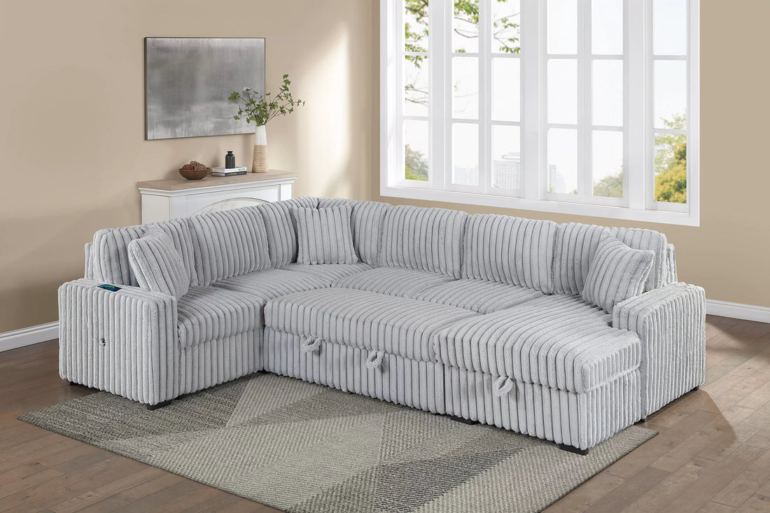 4-Piece Convertible Sectional Set