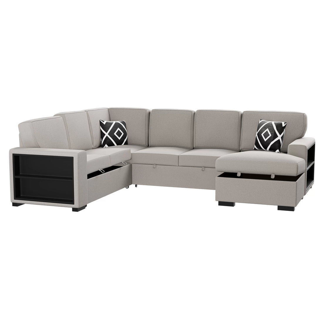 4-Piece Convertible Sectional