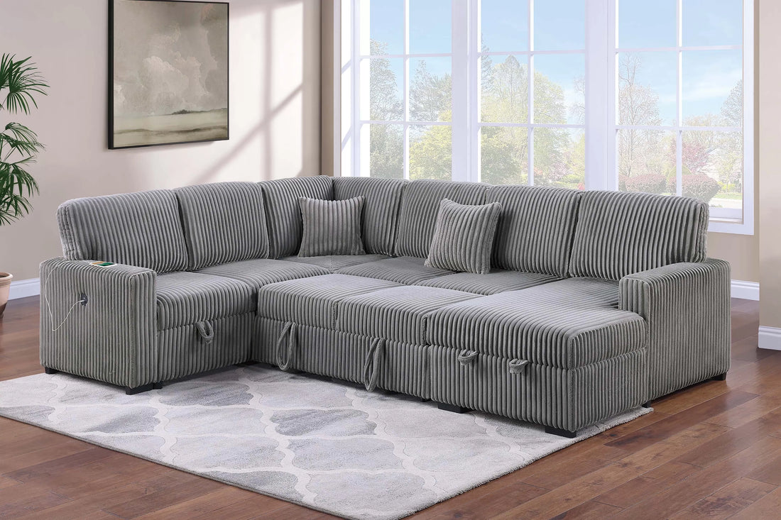 4-Piece Convertible Sectional