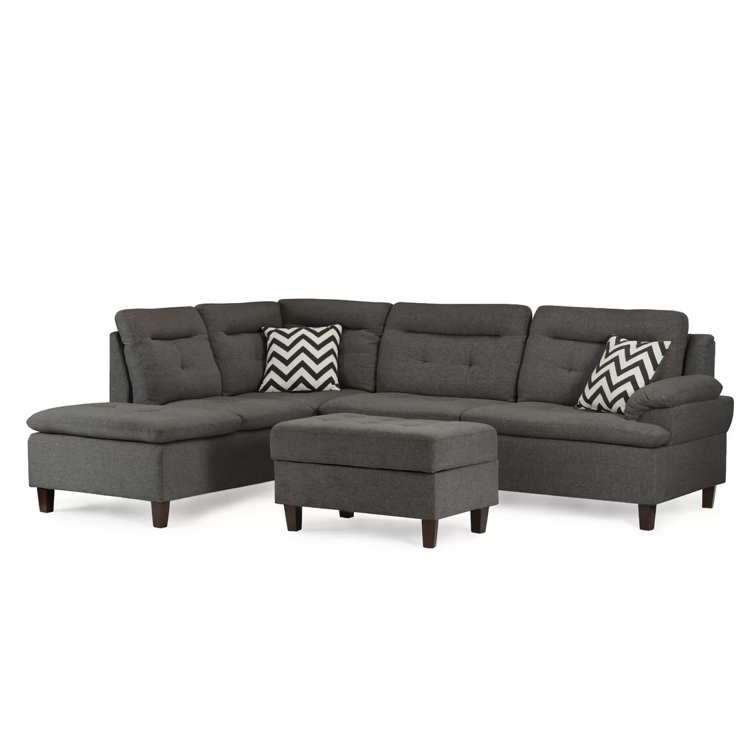 3-Piece Sectional Set W/ Ottoman