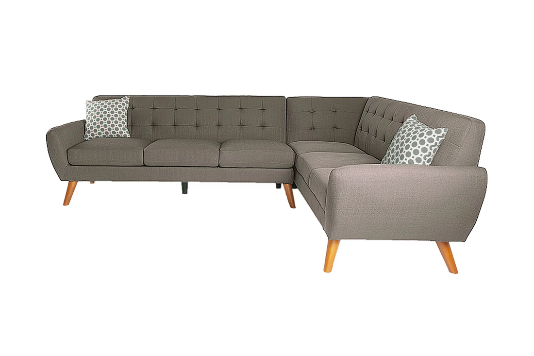 2-Piece Sectional Set W/ 2 Accent Pillows