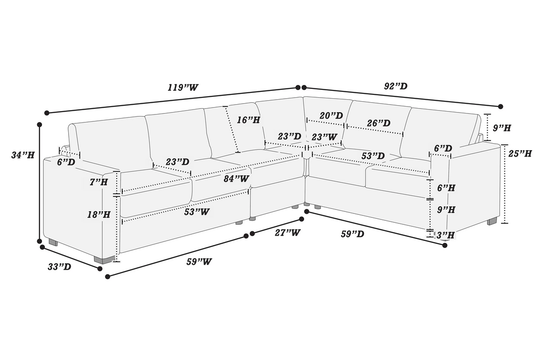 4-Piece Sectional Set