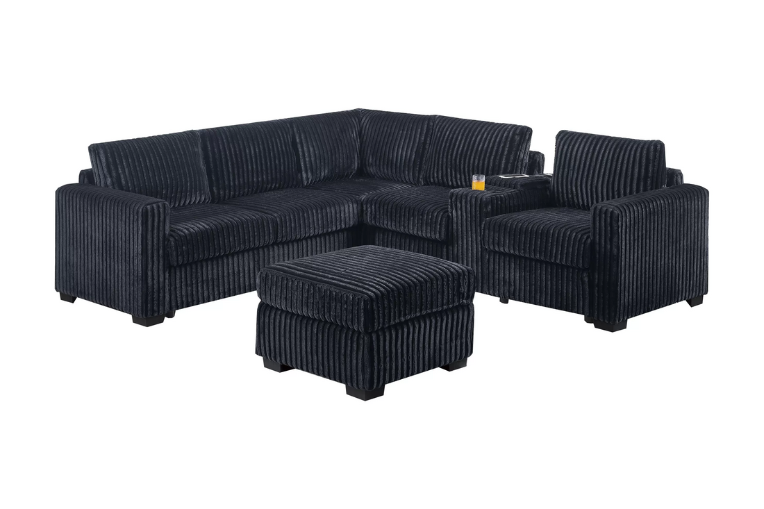 4-Piece Sectional Set W/ Ottoman