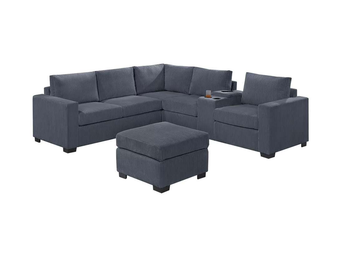 4-Piece Sectional Set W/ Ottoman
