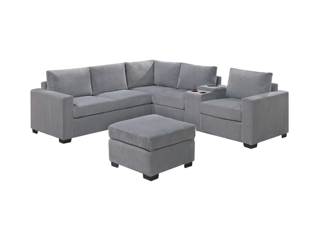 4-Piece Sectional Set W/ Ottoman
