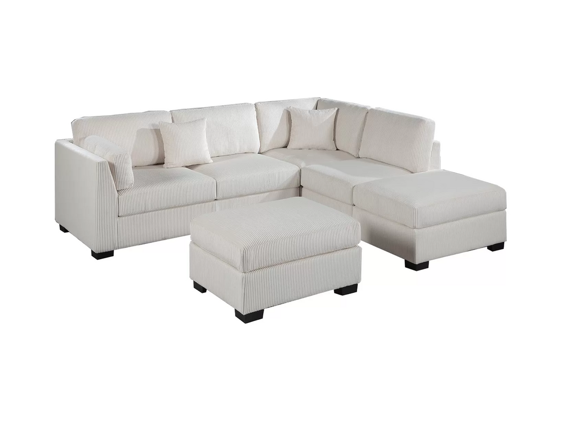 3-Piece Reversible Sectional Set W/ Ottoman