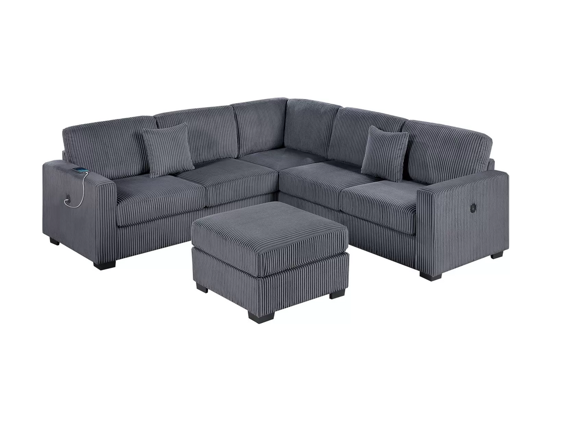 4-Piece Sectional Set W/ Ottoman
