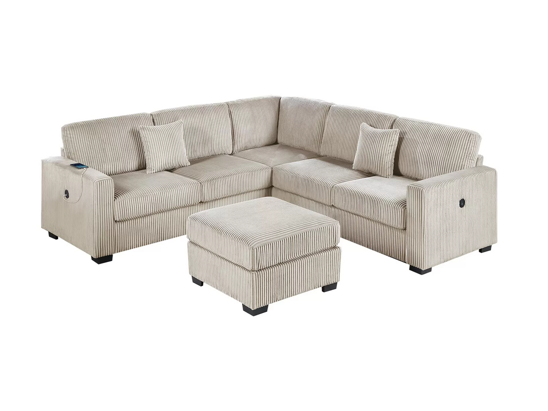 4-Piece Sectional Set W/ Ottoman
