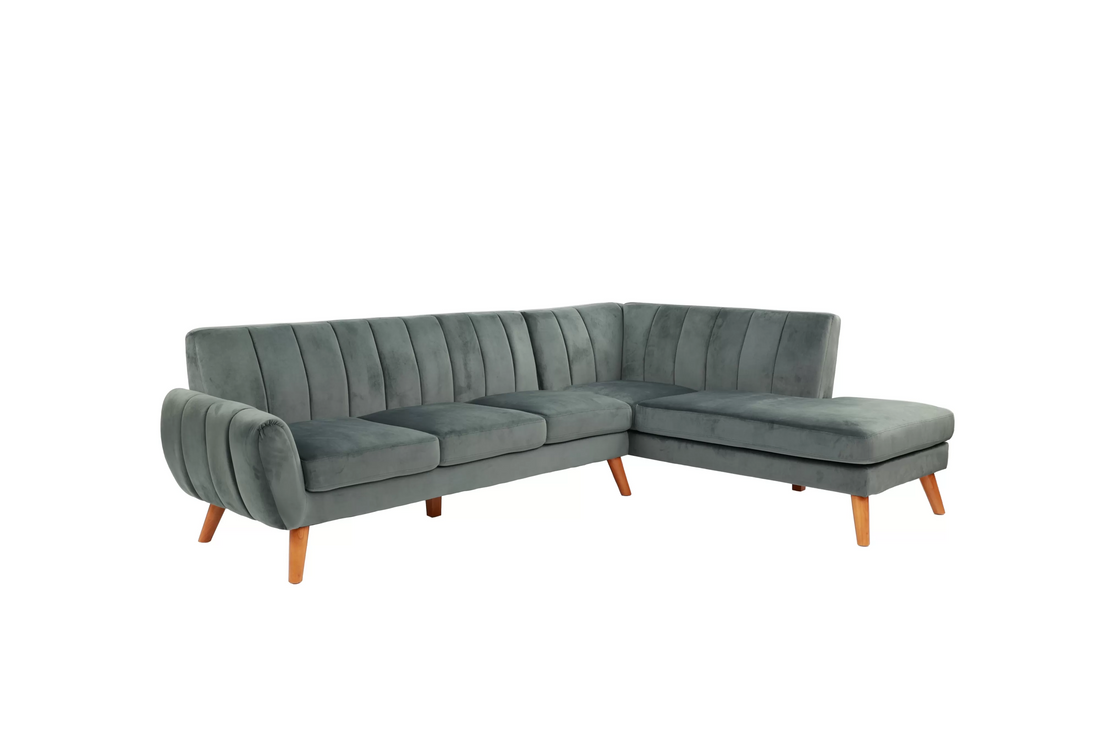 2-Piece Sectional Set W/ 2 Accent Pillows