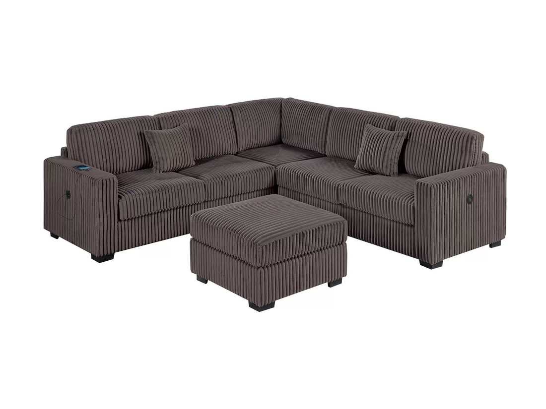 4-Piece Sectional Set W/ Ottoman