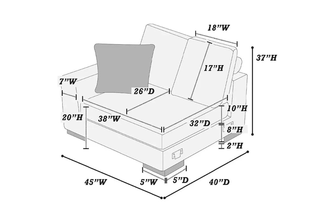 Left Arm Facing Chair